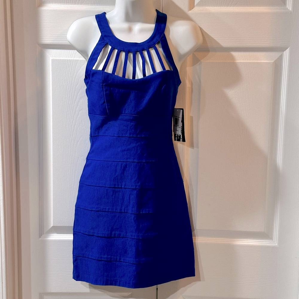 New Cobalt Blue Bodycon Bandage Dress